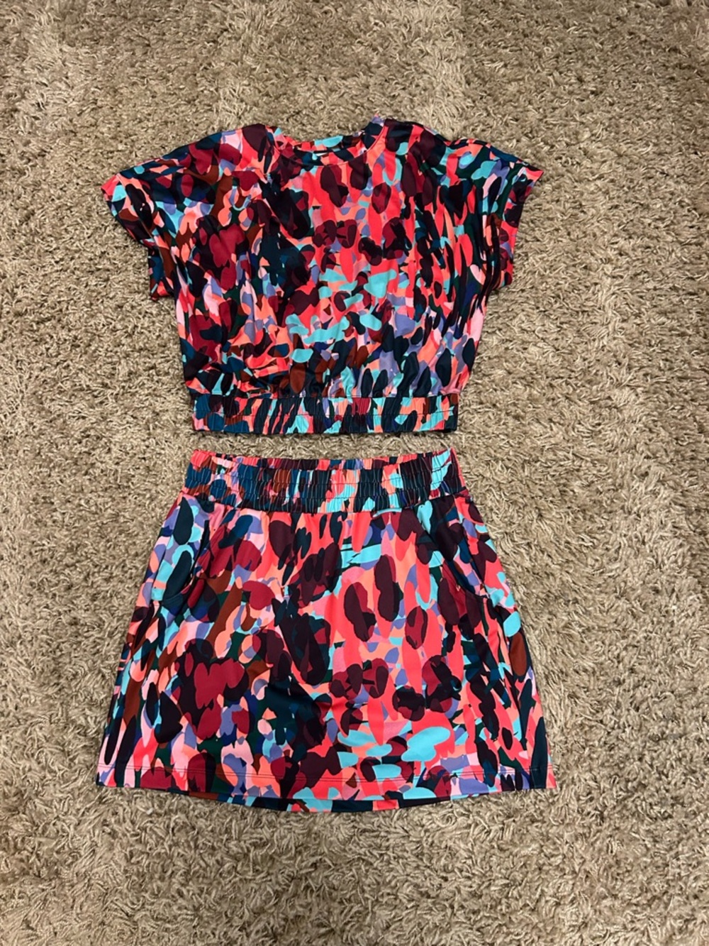 Tek Gear Two-Piece Top & Skirt Set